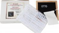 Actual product image IKO Wooden memo board 25x25cm with 288 letters to the (25 x 25 cm)