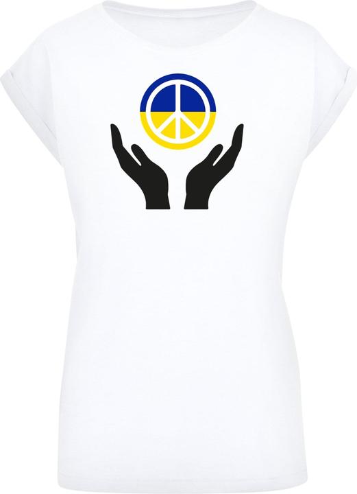 Merchcode Ladies Peace - Hand Peace Extended Shoulder T-Shirt - 161437 (S)
