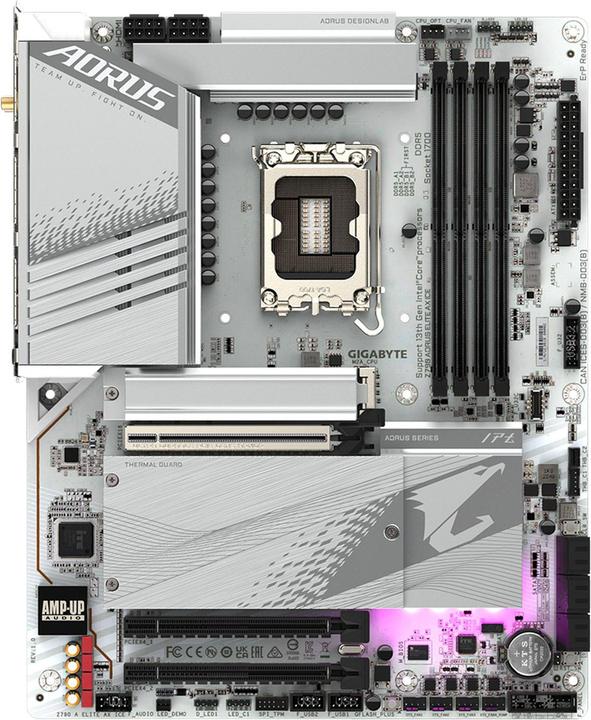 Image du produit Gigabyte MB GBT Intel 1700 Z790 A ELITE AX ICE (LGA 1700, Intel Z790 Express, ATX)