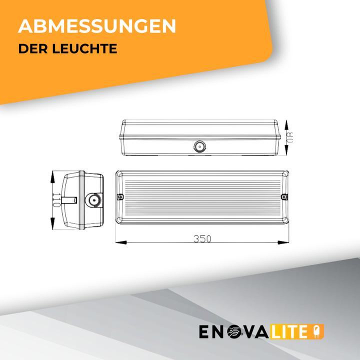 Actual product image Enovalite LED escape route light, 8 h emergency light