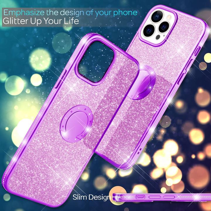 Produktbild Nalia Ring Glitzer Silikon Hülle (Apple iPhone 13 Pro)