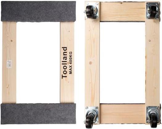 Image du produit Velleman SUPPORT ROULANT POUR MEUBLES - RECTANGULAIRE - 760 x 460 mm - CHARGE MAX. 400 kg (400 kg)
