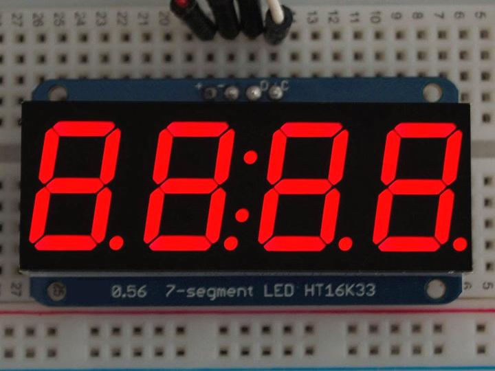 Produktbild Deek-Robot DK 4-Zeichen 7-Segment-Anzeige Rot mit HT16K33 Backpack