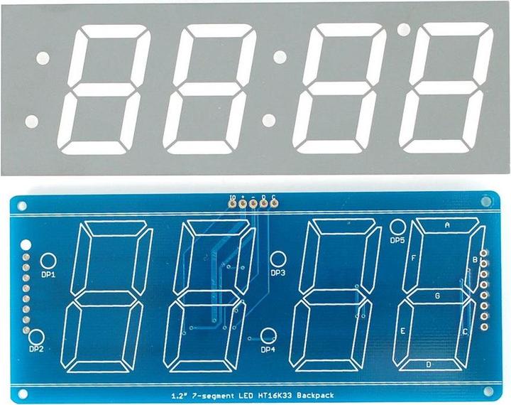 Produktbild Adafruit 1.2" 4-Digit 7-Segment Display w/I2C Backpack Red