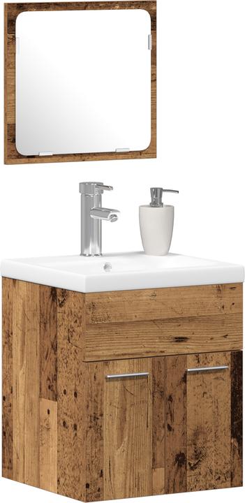 Produktbild VidaXL 3-teiliges Badezimmermöbel Set aus altem Holz