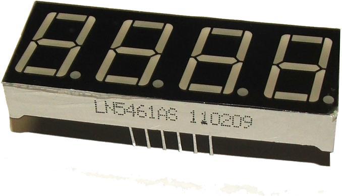 Produktbild OEM 4-Zeichen 7-Segment Display 12Pin 19mm