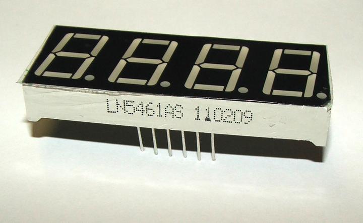 Produktbild OEM 4-Zeichen 7-Segment Display 12Pin 19mm