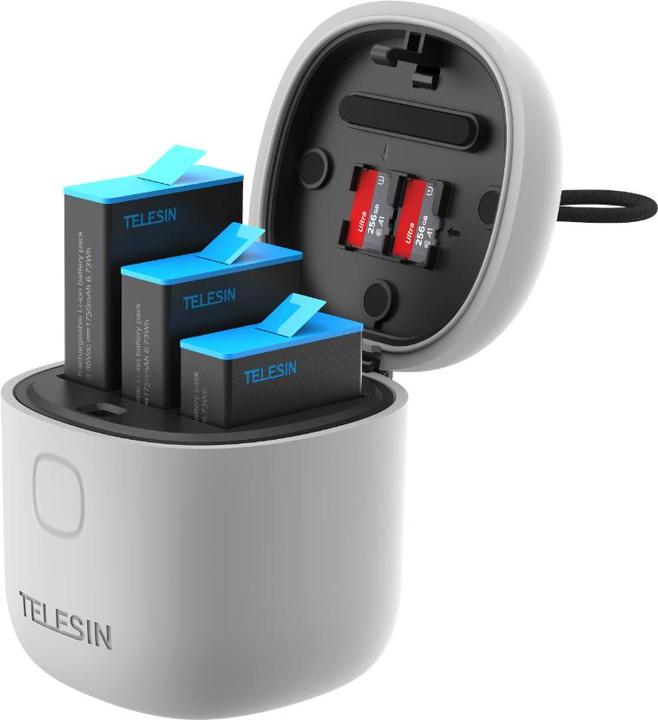Image du produit Telesin Allin Box Charger & TF Card Reader & Storage Box charger (Héros 9, Hero 10)