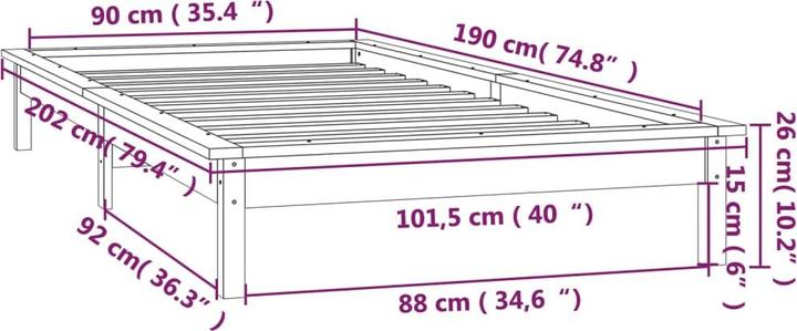 Produktbild VidaXL Rog (90 x 200 cm)