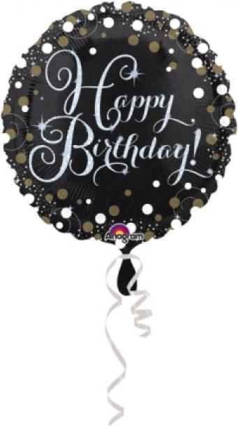 Produktbild Amscan Folienballon Happy Birthday Sparkling - leer (1 x)