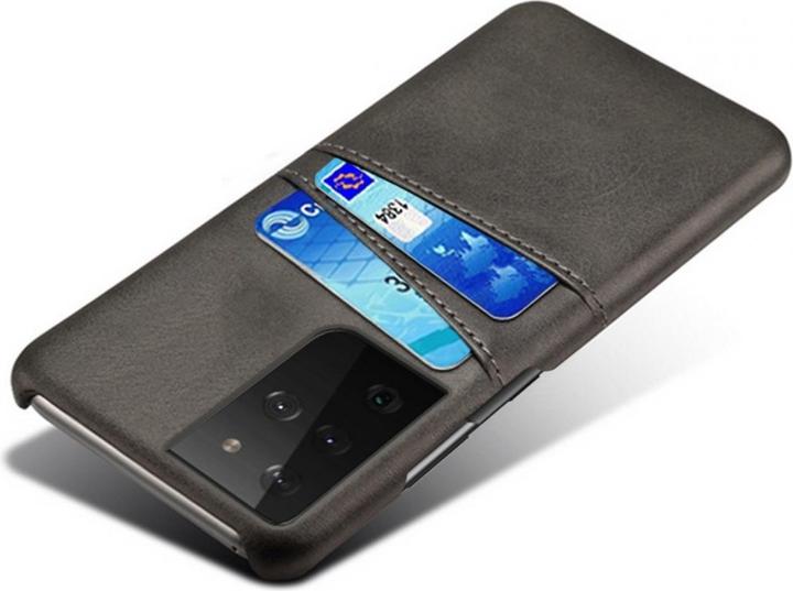 Produktbild Screenguard Samsung Galaxy S21 Ultra CardCaddy Leder Backcase mit Kartenfächern (Samsung Galaxy S21 Ultra)