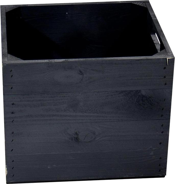 Produktbild Holz Zollhaus Aufbewahrungskiste Vintage Schwarz, 33 x 38 cm (33 x 33 x 38 cm, 41.38 l)