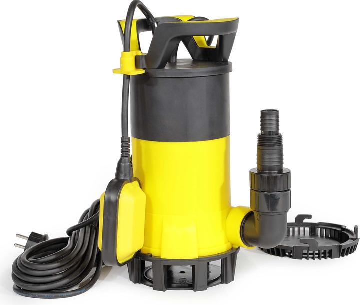 Produktbild Wiltec 3in1 Flachsaugpumpe 400W Schmutzwasserpumpe 8000l/h Tauchpumpe Schwimmer (Schmutzwasserpumpe)