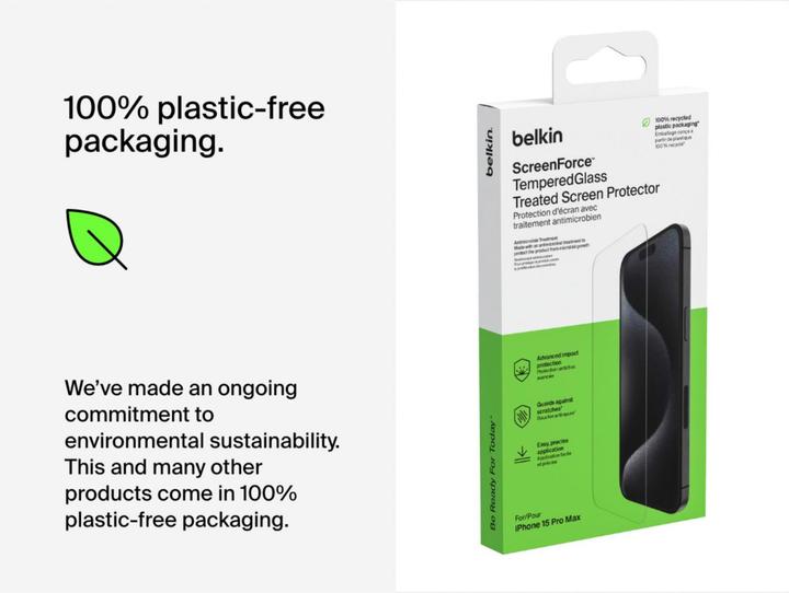 Image du produit Belkin ScreenForce Pro TemperedGlass a (1 pièce(s), Apple iPhone 15 Pro Max)