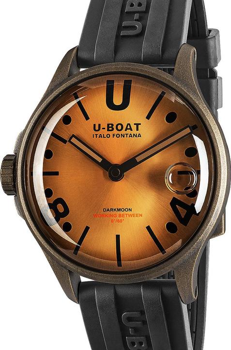 Immagine prodotto U-Boat 9547 Orologio da uomo vintage marrone Darkmoon 40mm 5ATM (Orologio da polso analogico, 40 mm)