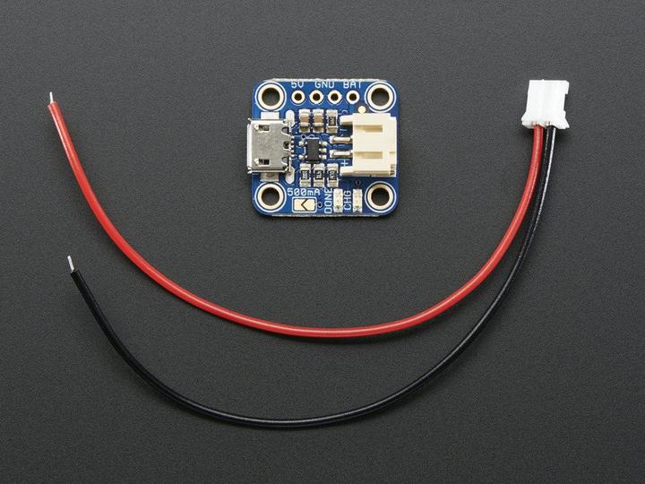 Image du produit Adafruit Micro Lipo w/MicroUSB LiIon/LiPoly (Boîtier de batterie, Divers)