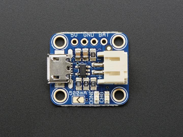 Image du produit Adafruit Micro Lipo w/MicroUSB LiIon/LiPoly (Boîtier de batterie, Divers)