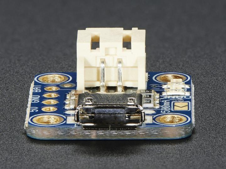 Image du produit Adafruit Micro Lipo w/MicroUSB LiIon/LiPoly (Boîtier de batterie, Divers)