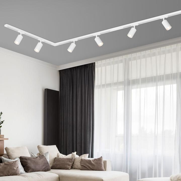 Produktbild Briloner HV-Stromschienen-Set, 2,25m, Weiss, 6xLED-Spot/GU10/max. 9W exkl. Leuchtmittel