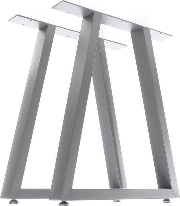 Produktbild Wiltec XPOtool Tischbeine 2x Tischgestell grau Industrial Trapez 60x72cm Tischkufen