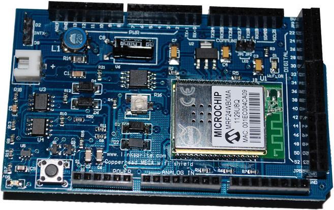 Actual product image Linksprite Copperhead Wifi Shield V2.0 for Arduino Mega (Shield)