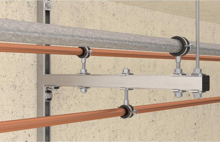 Actual product image Fischer FRS-L 175-183 M8/M10 Pipe clamp Univ. (183 mm)