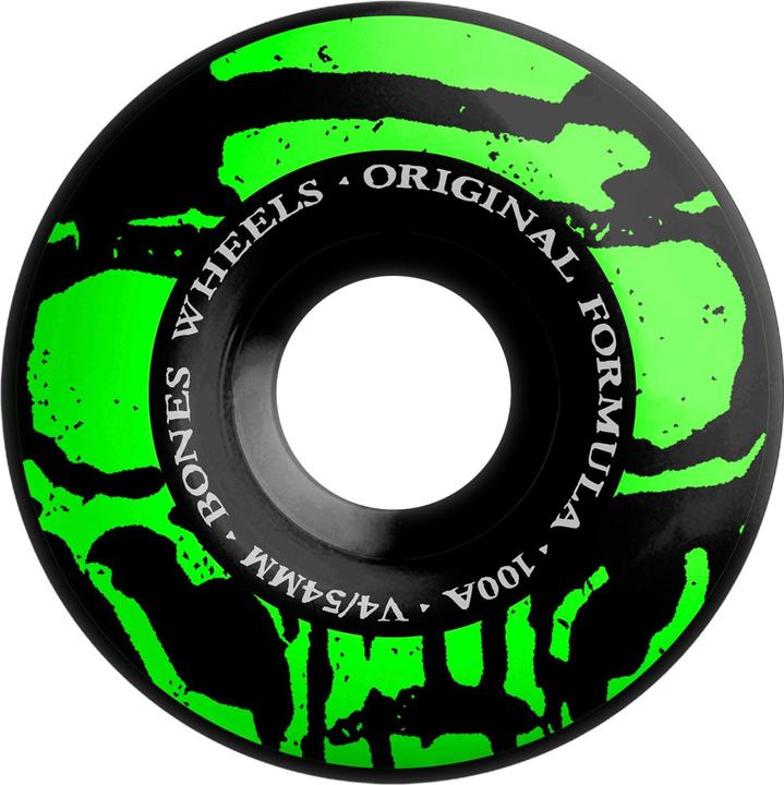 Actual product image Bones Wheels 100A OG Formula Mummy Skulls V4 Wide (54 mm)