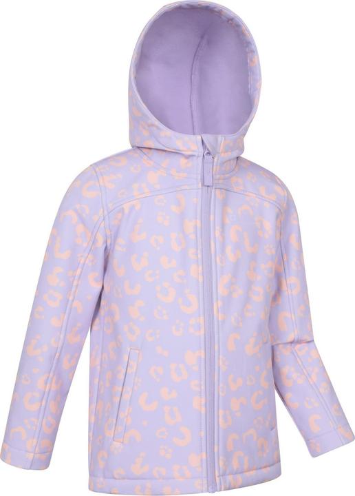 Actual product image Mountain Warehouse Childrens/Kids Exodus Printed Water Resistant Soft Shell Jacket (128)