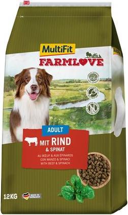 Produktbild MultiFit Farmlove Adult Rind und Spinat (Adult, 12000 g)
