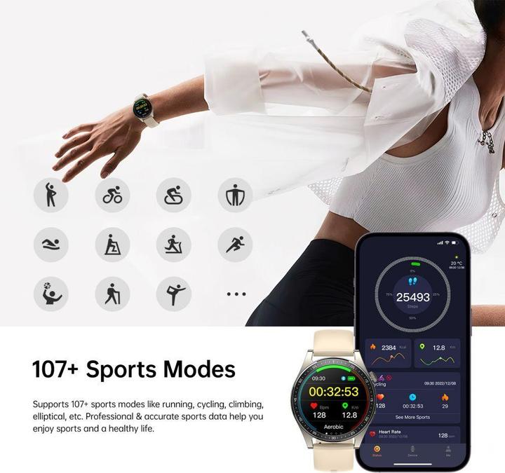 Immagine prodotto Joyroom Smartwatch JR-FC2 Classic Series con funzione di risposta alle chiamate IP68 - oro