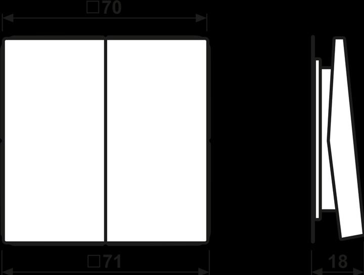 Produktbild JUNG ENO LS 995 MP SWM Funk-Wandsender 4-Kanal graphitschwarz matt