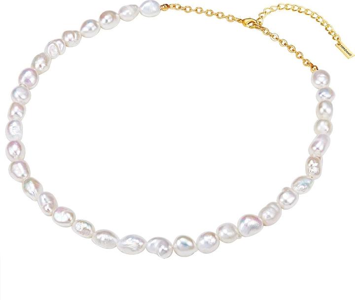 Immagine prodotto Yokoamii Catena da donna in metallo con perle d'acqua dolce coltivate in oro giallo 42,0 cm di base + 5,0 cm (Lega metallica, 42 - 47 cm)