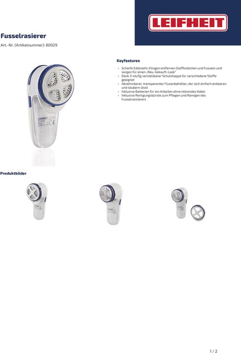 Produktbild Leifheit Fusselrasierer