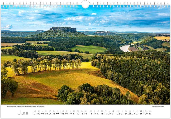 Image du produit Kalender Sachsen von oben 2026 - Luftaufnahmen (45 x 30 cm, Allemand)