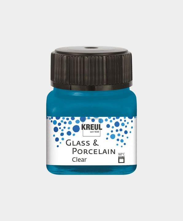 Actual product image Kreul Porcelain and glass colour (Cyan blue, 20 ml)