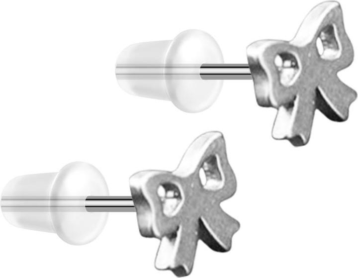 Star Piercing Ohrstecker silber Masche (ohne Messing, Chirurgenstahl 316L)