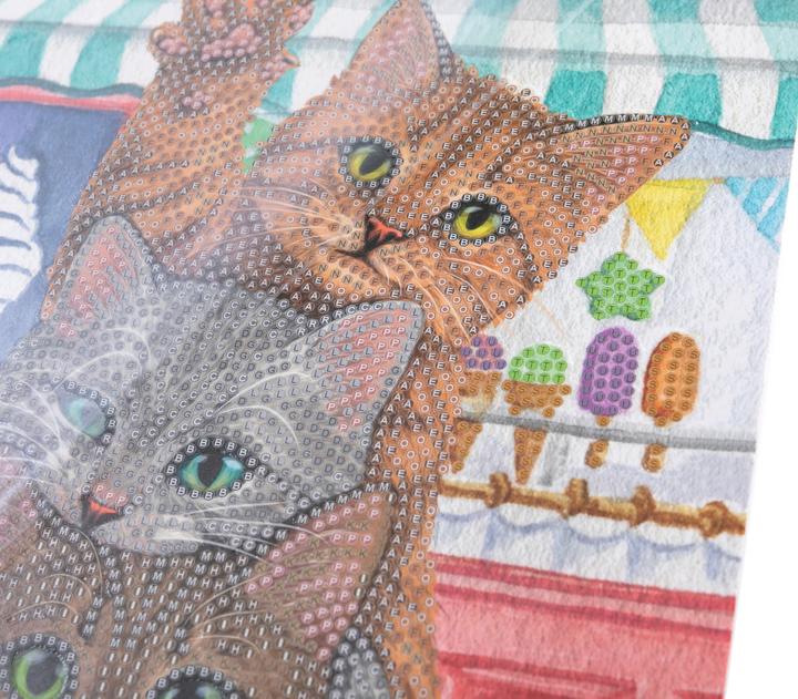 Actual product image Craft Buddy Craft Set Crystal Art Kitten 21 x 25 cm