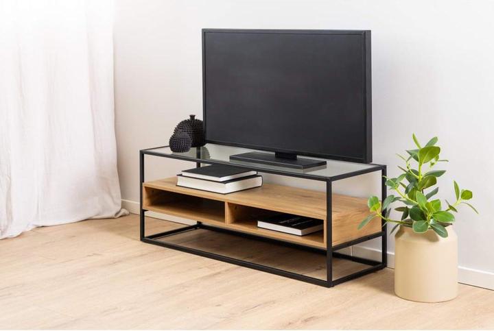 Actual product image AC Design Randolf console table 120 cm x 40 cm, nature/black