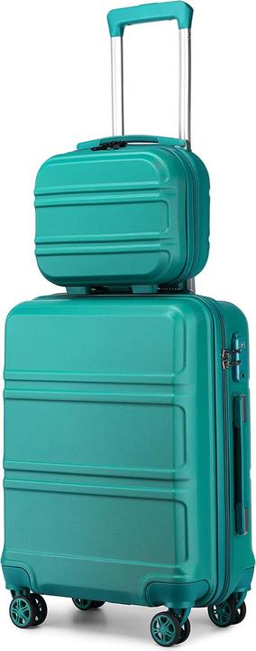 Immagine prodotto Kono Set di 2 valigie in ABS a guscio rigido Turchese (38 l, Bagaglio a mano (fino a 50 litri))