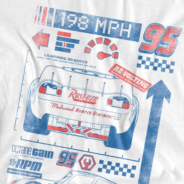 Immagine prodotto Cars 198 MPH Maglietta Saetta Mcqueen Uomo (L)