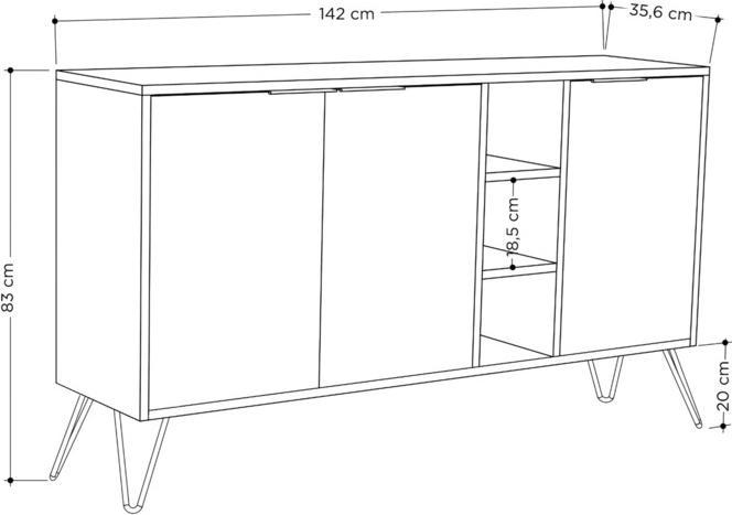 Image du produit Skye Decor Maxence (142 x 83 x 40 cm)