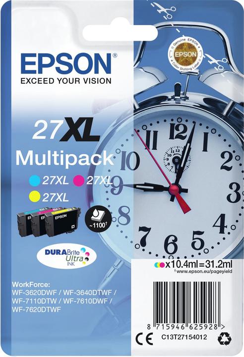 Image du produit Epson 27XL Multipack - 3 ml - XL - jaune, cyan, magenta (M, Y, C)