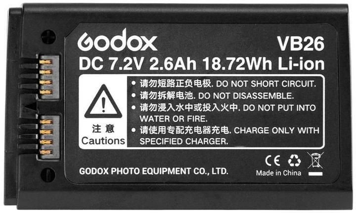 Actual product image Godox VB-26, Li-Ion battery to V1 (Flash unit battery)