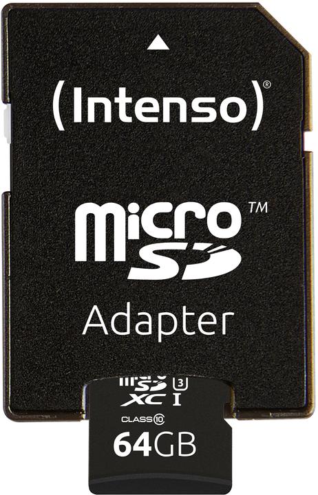Image du produit Intenso Carte Micro SDXC (64 Go, microSDXC, U1, UHS-I)