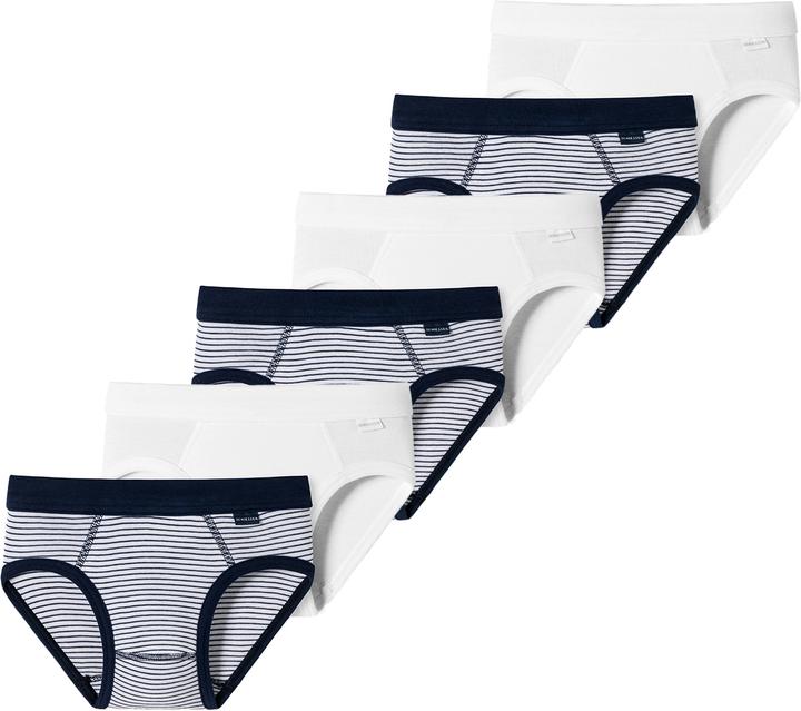 Immagine prodotto Schiesser Confezione da 6 slip sportivi da bambino in cotone organico a coste sottili (128, confezione da 6)