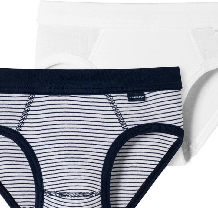 Immagine prodotto Schiesser Confezione da 6 slip sportivi da bambino in cotone organico a coste sottili (128, confezione da 6)