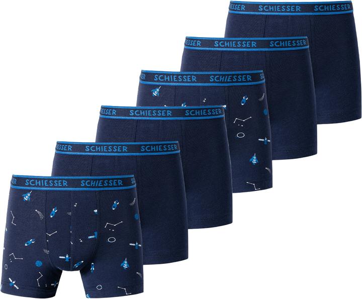 Schiesser 6er Pack Kids Boys 95/5 Organic Cotton Shorts / Pants (128, 6er Pack)