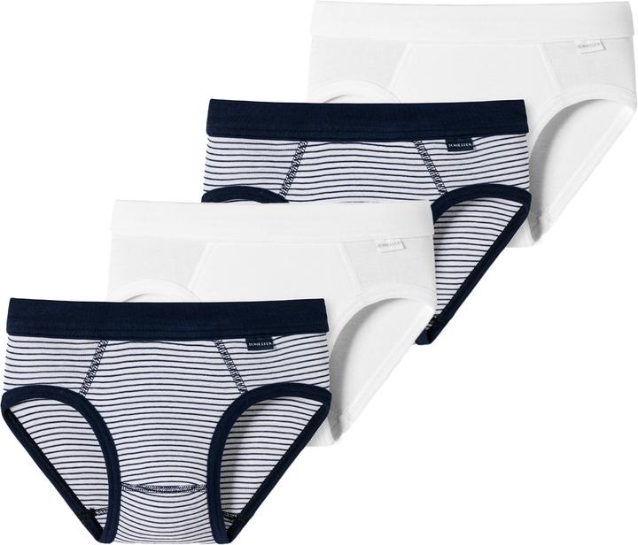 Immagine prodotto Schiesser Confezione da 4 slip sportivi da bambino in cotone organico a coste sottili (140, confezione da 4)