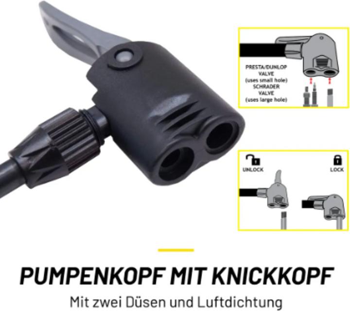 Produktbild Dunlop Fahrrad Standpumpe schwarz/grau