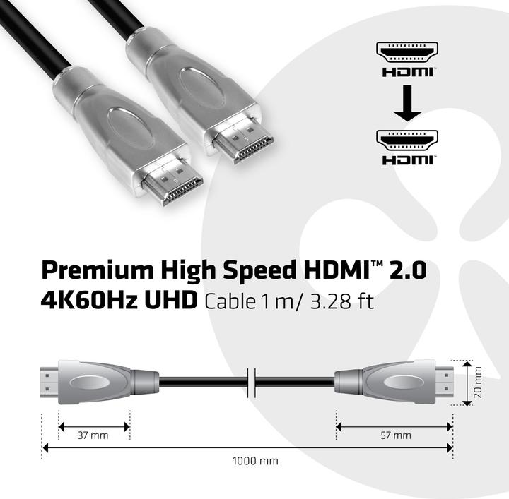 Produktbild Club 3D HDMI (Typ A) — HDMI (Typ A) (1 m, HDMI)